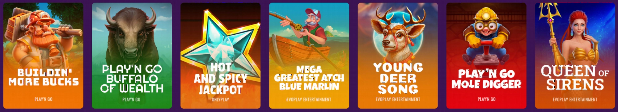 Slots game library at Betti Casino